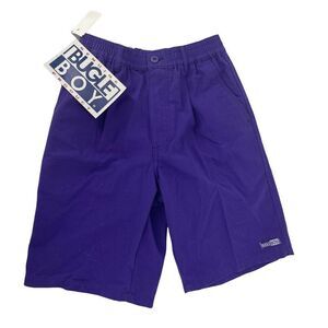 Bugle Boy Vintage 90s Shorts Purple Deadstock Boys Size Large 8.5 In Inseam NEW